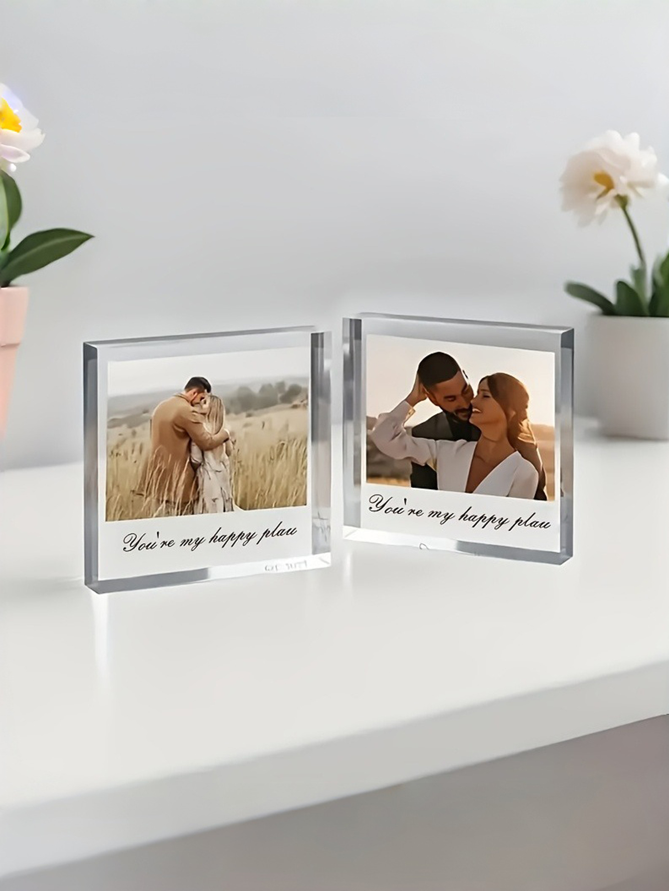 A personalized acrylic photo plaque—the perfect Valentine's Day gift